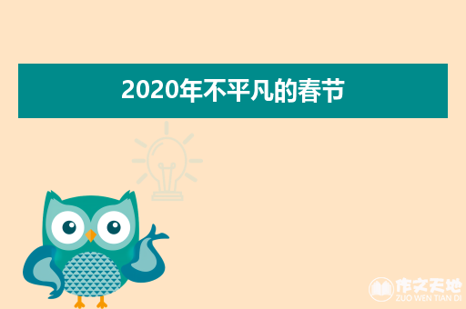 2020年不平凡的春节_关于春节的叙事作文1200字